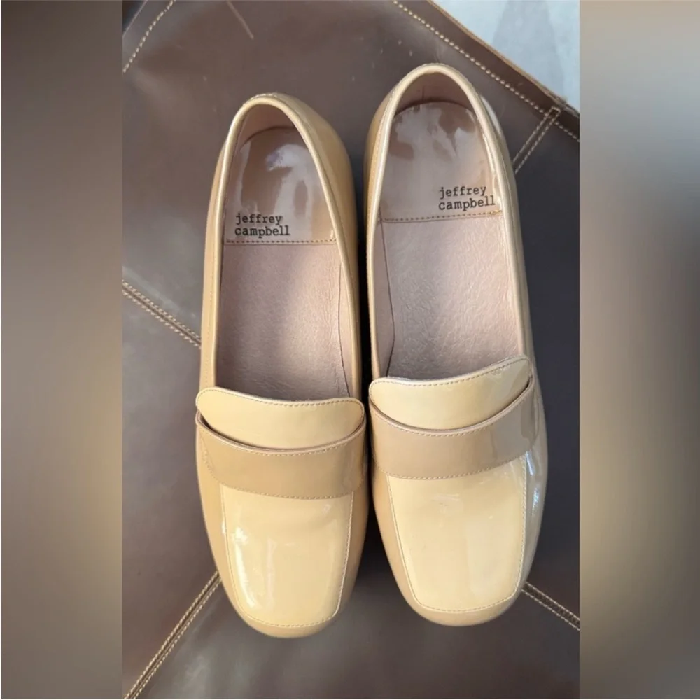 Jeffrey Campbell Student Platform Nude Patent Loafer size 6.5 - Picture 3 of 5